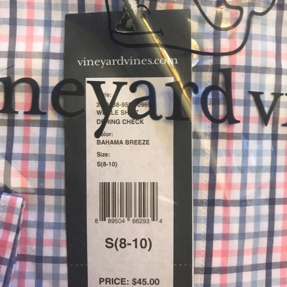 Vineyard Vines NWT boys  size 8/10 Long Sleeve - Picture 2 of 3
